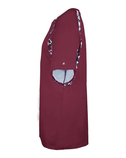 Badger Hook Digital T-Shirt 4140 - Maroon/ Maroon Digital