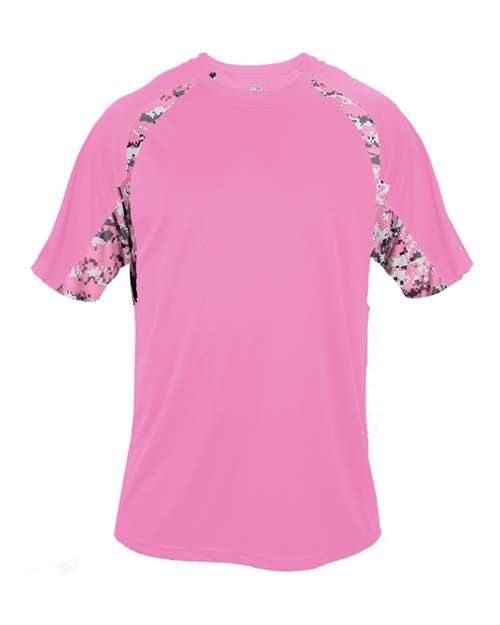 Badger Hook Digital T-Shirt 4140 - Pink/ Pink Digital