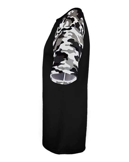 Badger Camo Sport T-Shirt 4141 - Black/ White Camo