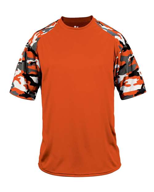 Badger Camo Sport T-Shirt 4141 - Burnt Orange/ Burnt Orange Camo