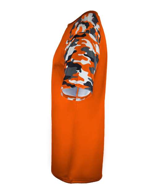 Badger Camo Sport T-Shirt 4141 - Burnt Orange/ Burnt Orange Camo