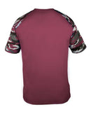 Badger Camo Sport T-Shirt 4141 - Maroon/ Maroon Camo