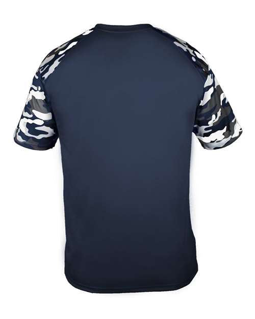 Badger Camo Sport T-Shirt 4141 - Navy/ Navy Camo