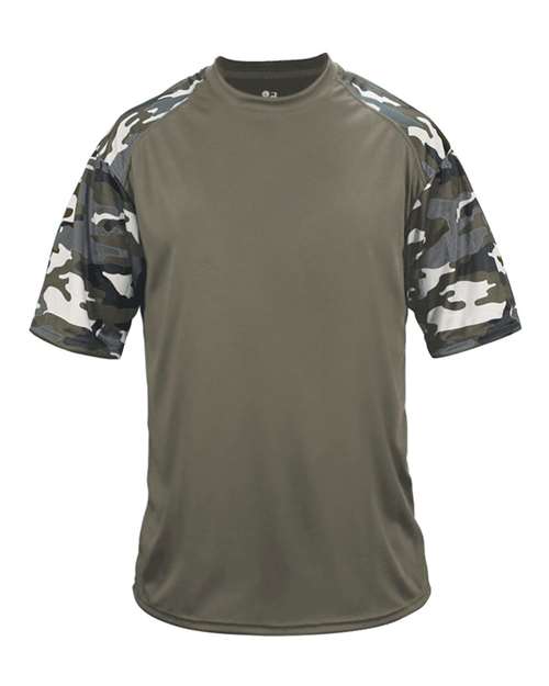 Badger Camo Sport T-Shirt 4141 - OD Green/ OD Green Camo