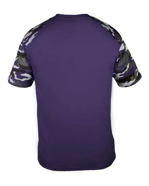 Badger Camo Sport T-Shirt 4141 - Purple/ Purple Camo