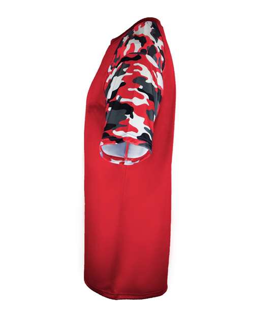Badger Camo Sport T-Shirt 4141 - Red/ Red Camo