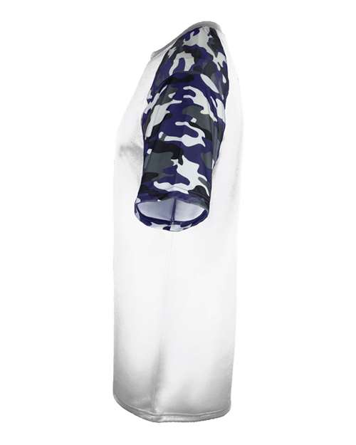 Badger Camo Sport T-Shirt 4141 - White/ Navy Camo
