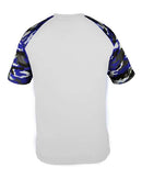 Badger Camo Sport T-Shirt 4141 - White/ Royal Camo
