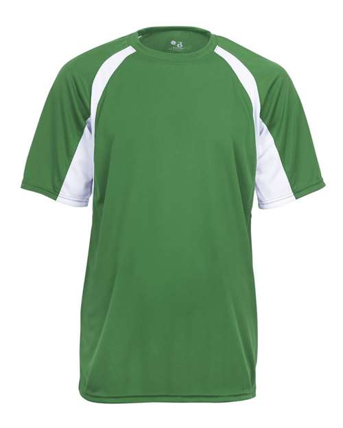 Badger B-Core Hook T-Shirt 4144 - Kelly/ White