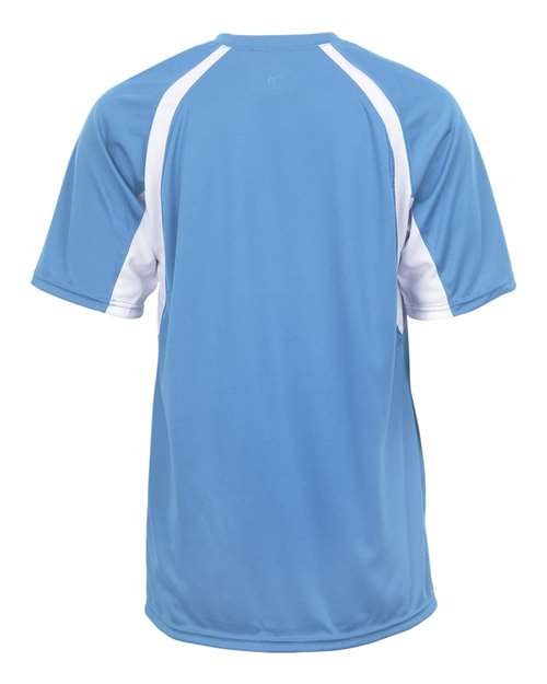 Badger B-Core Hook T-Shirt 4144 - Columbia Blue/ White