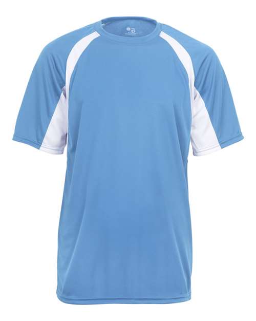 Badger B-Core Hook T-Shirt 4144 - Columbia Blue/ White