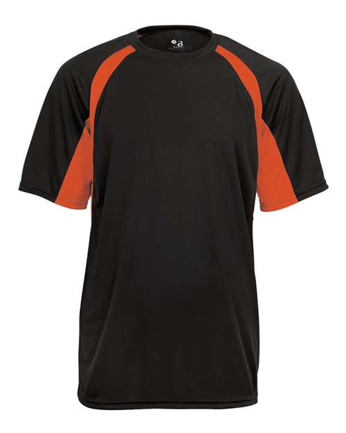 Badger B-Core Hook T-Shirt 4144 - Black/ Burnt Orange