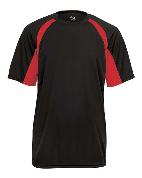 Badger B-Core Hook T-Shirt 4144 - Black/ Red
