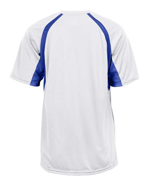 Badger B-Core Hook T-Shirt 4144 - White/ Royal