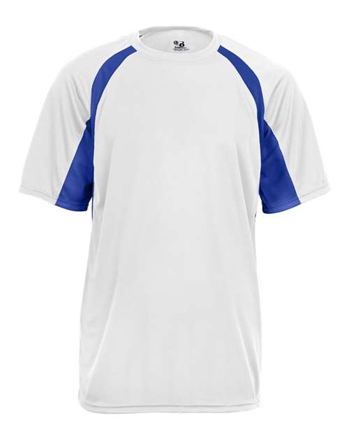 Badger B-Core Hook T-Shirt 4144 - White/ Royal