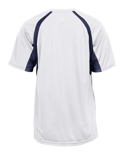Badger B-Core Hook T-Shirt 4144 - White/ Navy