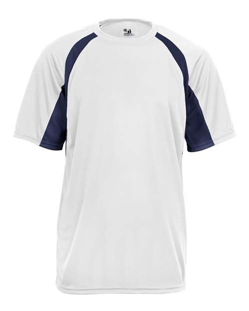 Badger B-Core Hook T-Shirt 4144 - White/ Navy