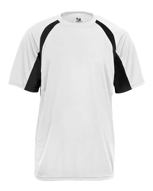 Badger B-Core Hook T-Shirt 4144 - White/ Black