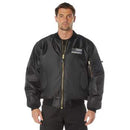 Rothco Thin Blue Line Flag MA-1 Flight Jacket. Item