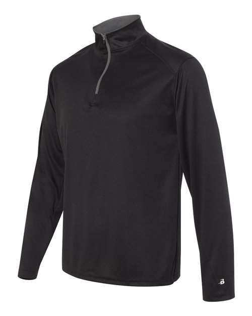 Badger B-Core Quarter-Zip Pullover 4102 - Black/ Graphite