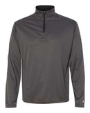 Badger B-Core Quarter-Zip Pullover 4102 - Graphite/ Black