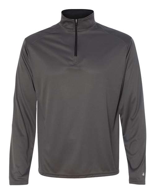 Badger B-Core Quarter-Zip Pullover 4102 - Graphite/ Black