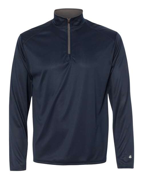 Badger B-Core Quarter-Zip Pullover 4102 - Navy/ Graphite