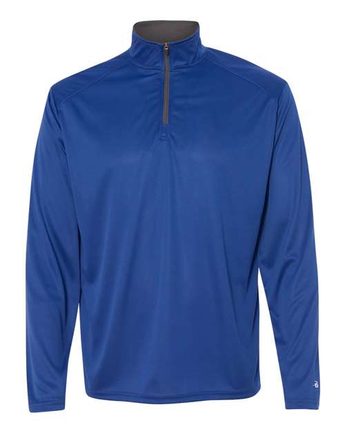 Badger B-Core Quarter-Zip Pullover 4102 - Royal/ Graphite