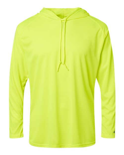 Badger B-Core Hooded Long Sleeve T-Shirt 4105 - Safety Yellow