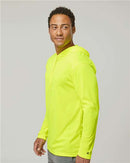 Badger B-Core Hooded Long Sleeve T-Shirt 4105 - Safety Yellow
