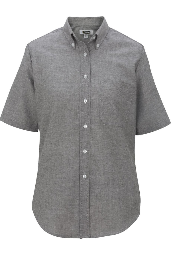 Edwards Easy Care Oxford Short Sleeve Ladies Shirt [#5027].  Live Chat for Bulk Discounts