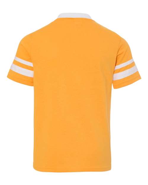 Augusta Sportswear Youth V-Neck Jersey with Striped Sleeves 361