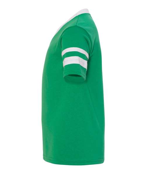 Augusta Sportswear Youth V-Neck Jersey with Striped Sleeves 361