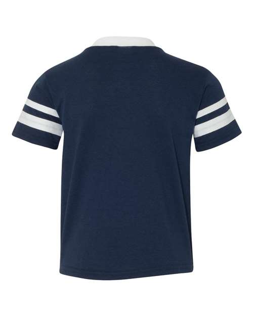 Augusta Sportswear Youth V-Neck Jersey with Striped Sleeves 361