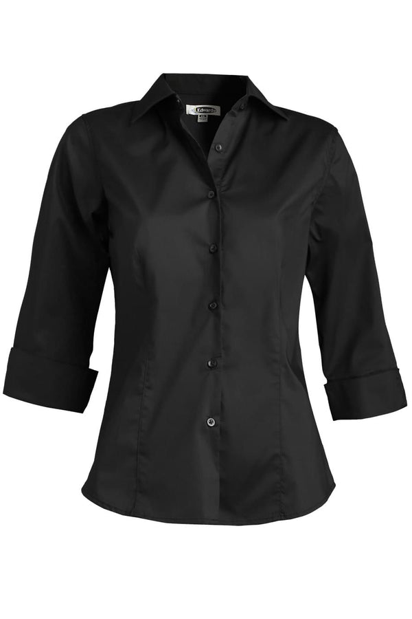 Edwards Ladies Tailored Full-Placket Stretch Blouse [#5033].  Live Chat for Bulk Discounts