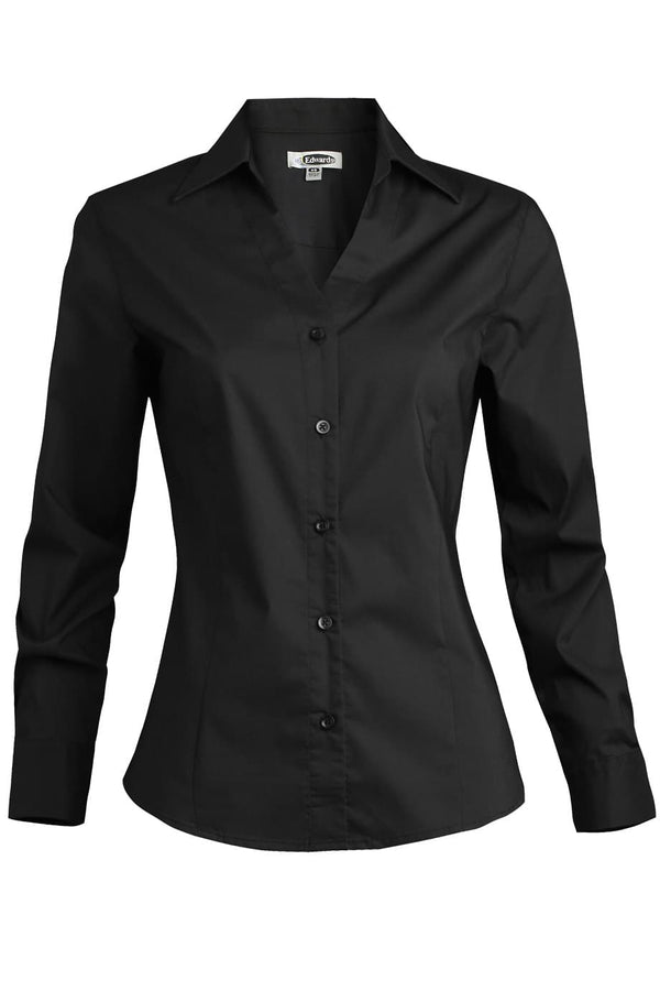 Edwards Stretch Broadcloth Long Sleeve Ladies Shirt [#5034].  Live Chat for Bulk Discounts
