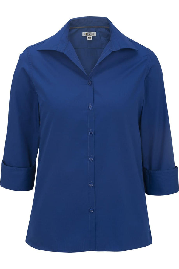 Edwards Lightweight Poplin Three Quarter Sleeve Ladies Shirt [#5040].  Live Chat for Bulk Discounts