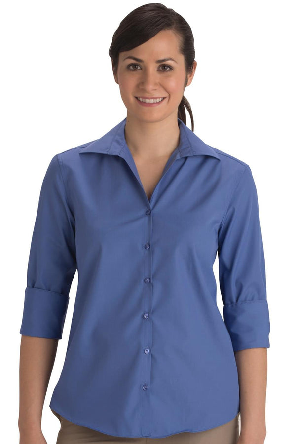 Edwards Lightweight Poplin Three Quarter Sleeve Ladies Shirt [#5040].  Live Chat for Bulk Discounts