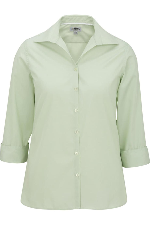 Edwards Lightweight Poplin Three Quarter Sleeve Ladies Shirt [#5040].  Live Chat for Bulk Discounts
