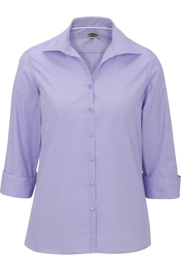 Edwards Lightweight Poplin Three Quarter Sleeve Ladies Shirt [#5040].  Live Chat for Bulk Discounts