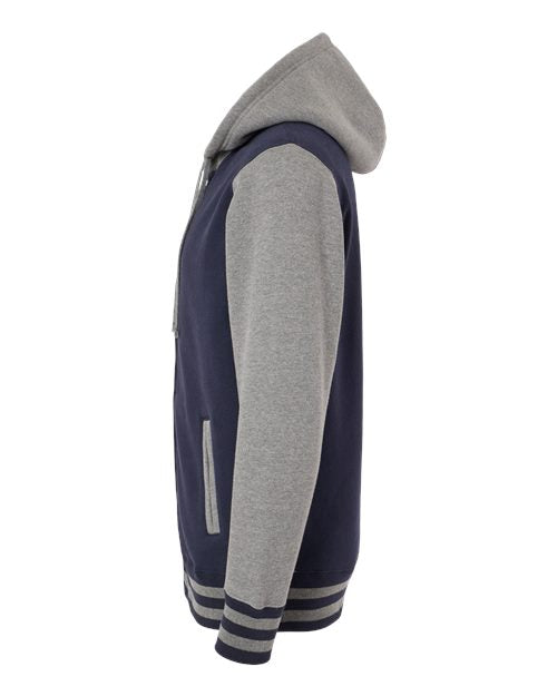 Independent Trading Co. Heavyweight Varsity Full-Zip Hooded Sweatshirt IND45UVZ