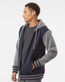 Independent Trading Co. Heavyweight Varsity Full-Zip Hooded Sweatshirt IND45UVZ