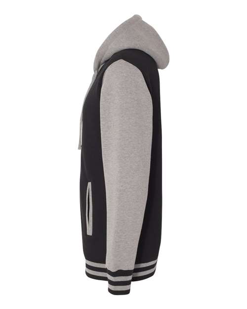 Independent Trading Co. Heavyweight Varsity Full-Zip Hooded Sweatshirt IND45UVZ