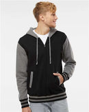 Independent Trading Co. Heavyweight Varsity Full-Zip Hooded Sweatshirt IND45UVZ
