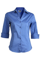 Edwards Stretch Broadcloth Three Quarter Sleeve Ladies Shirt [