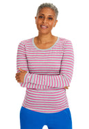 Healing Hands Mackenzie Tee In Stripe.  Item 5051STR in HH SOULFUL SCRUBS.  Live Chat for Bulk Discounts.
