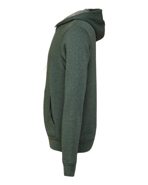 BELLA + CANVAS Sponge Fleece Full-Zip Hoodie 3739 - Heather Forest