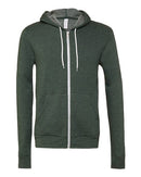 BELLA + CANVAS Sponge Fleece Full-Zip Hoodie 3739 - Heather Forest