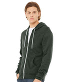BELLA + CANVAS Sponge Fleece Full-Zip Hoodie 3739 - Heather Forest