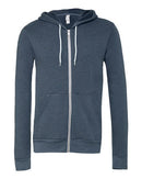 BELLA + CANVAS Sponge Fleece Full-Zip Hoodie 3739 - Heather Navy